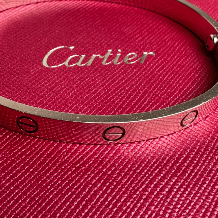 AUTODRAW#5 WIN CARTIER (AUTHENTIC) LOVE CLASSIC ROSE GOLD BRACELET 750 SIZE 19 LUXURY JEWELLERY - Image 6