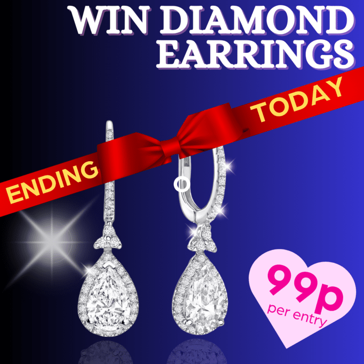 AUTODRAW #4 Win Pear Diamond Earrings 2.72ct Jewellery + £200 END PRIZE
