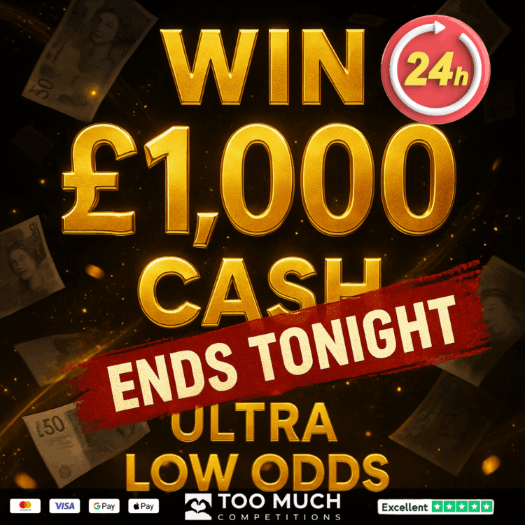 LIVEDRAW#35 WIN £1,000 TAX FREE CASH - ULTRA LOW ODDS