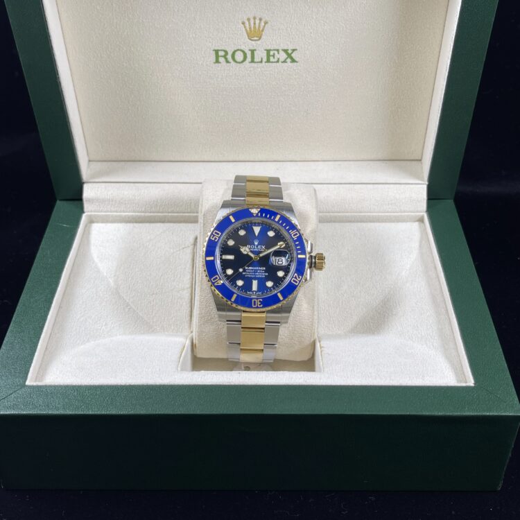 LIVEDRAW#40 WIN LUXURY ROLEX OYSTER PERPETUAL SUBMARINER DATE 41MM WATCH YELLOW ROLESOR BLUE CERACHROM BEZEL (GOLD JEWELLERY) (£13,000 CASH ALTERNATIVE) - Image 5