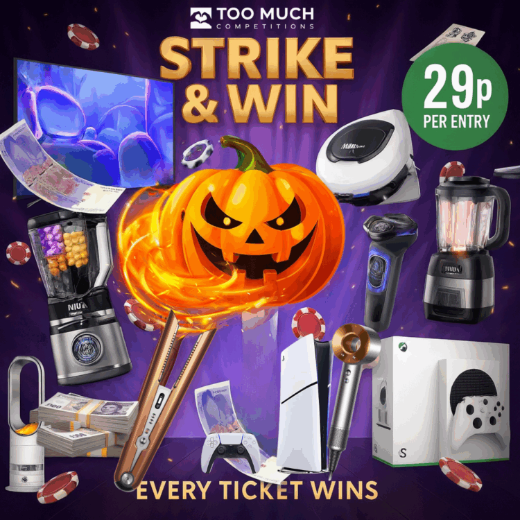 INSTANTWIN#45 TRICK OR TECH & GAMING: HALLOWEEN SPECIAL TREATS + NINJA, DYSON, PS5, XBOX, SMEG, NINTENDO (END PRIZE £1,000)