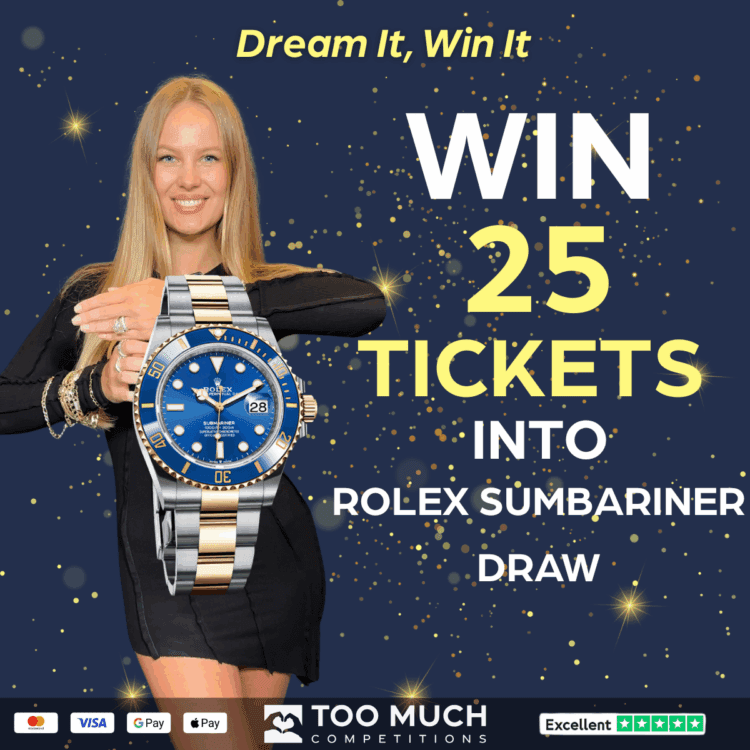 LIVEDRAW#48 WIN 25 TICKETS INTO ROLEX SUBMARINER WATCH DRAW