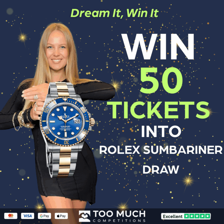 LIVEDRAW#49 WIN 50 TICKETS INTO ROLEX SUBMARINER WATCH