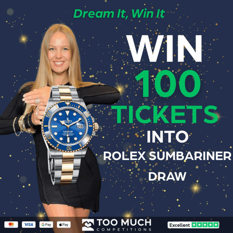 LIVEDRAW#50 WIN 100 TICKETS INTO ROLEX SUBMARINER WATCH DRAW