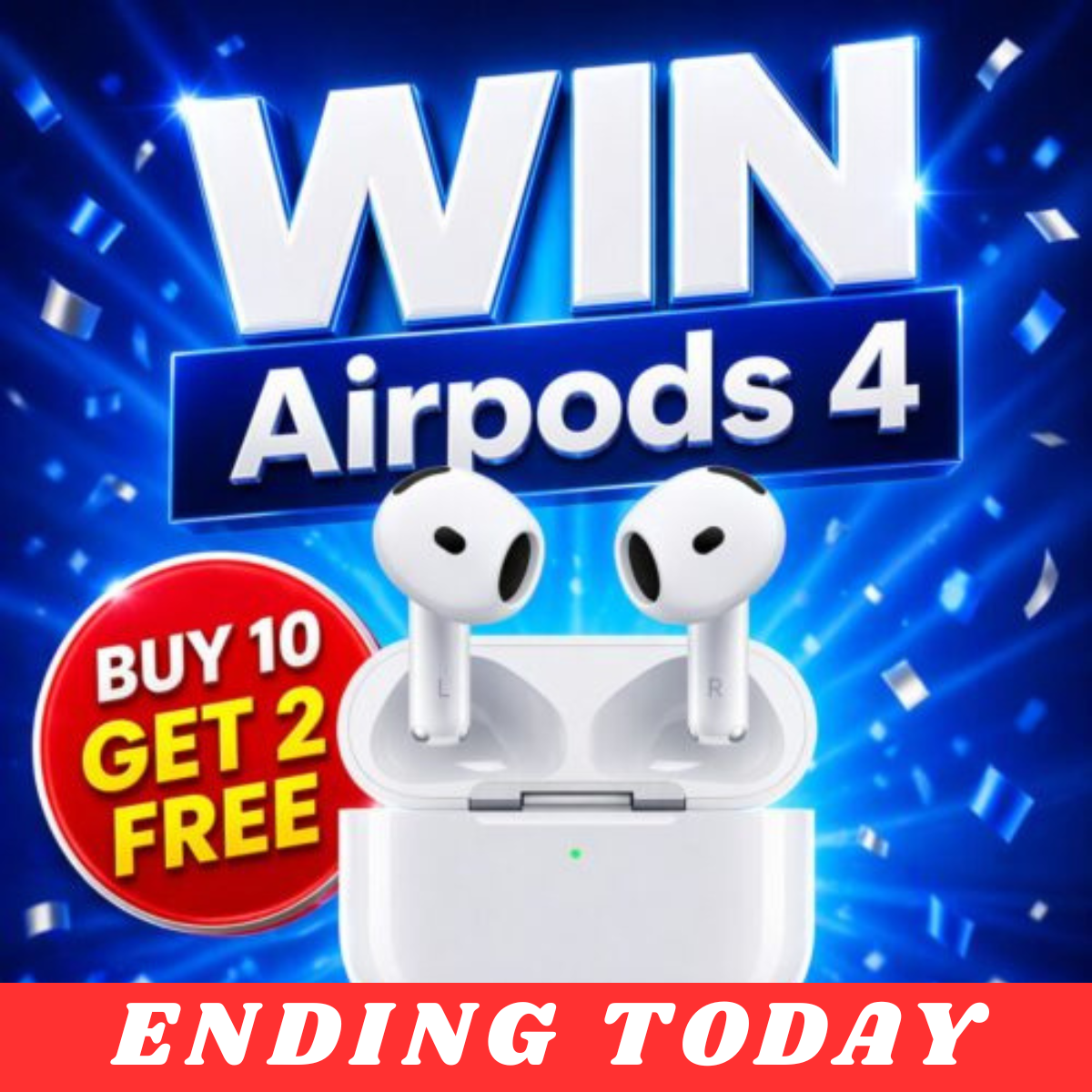 Win Apple Airpods 4 #5 (£100 Cash Alt)