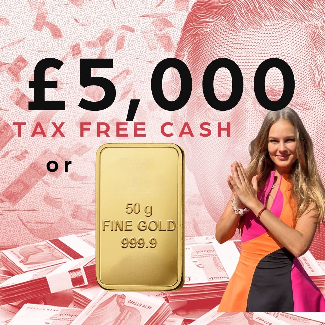 Win £5,000 Tax Free Cash or 50g Fine Gold Bar #3 (AutoDraw)