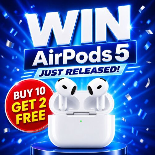 Win Apple Airpods 5 – JUST RELEASED (£100 Cash Alt)